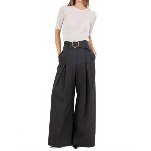 NEW WHITEROOM+CACTUS marie claire pleated trousers in black - Picture 6 of 7